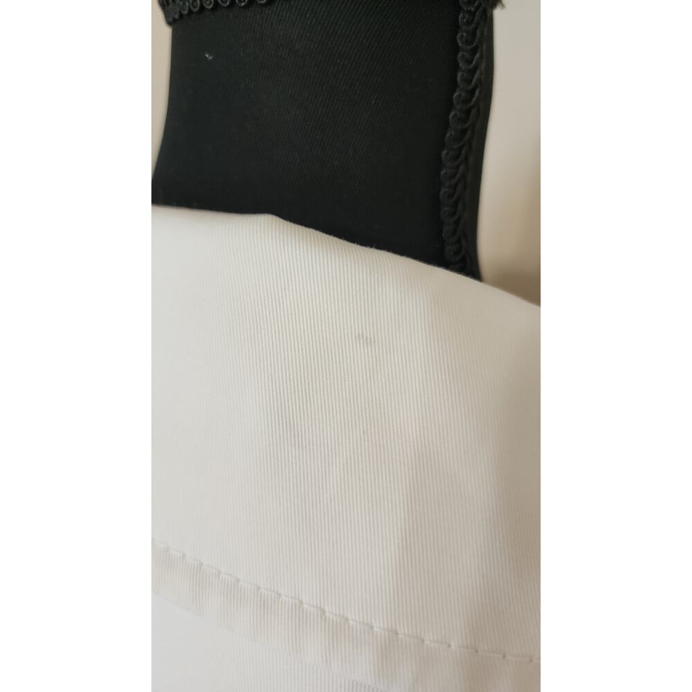 Donna Karen New York(DKNY) Womens XL White Black Lined Trench Coat Belted - Picture 5 of 7